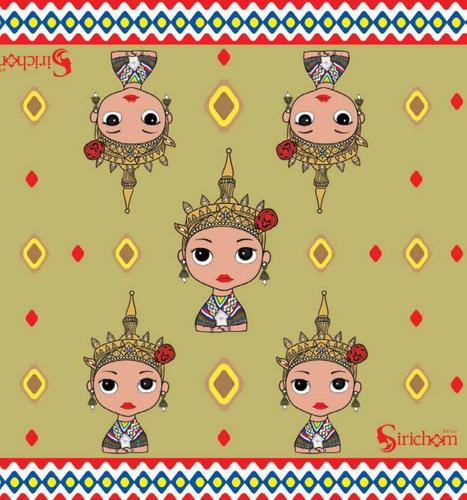 SIRICHOM 丝绸围巾f Four Parts - Green