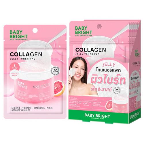 【元旦特惠】BABY BRIGHTBABY BRIGHT 胶原蛋白啫喱爽肤棉6片