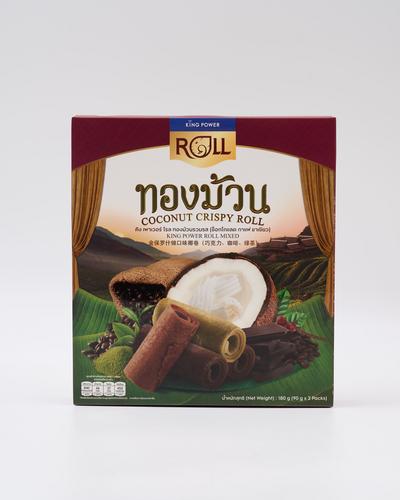 King power roll 金保罗混合口味（原味，绿茶，咖啡）椰奶蛋卷180g