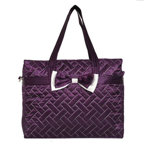 【直邮】Aiya紫色缎面挎包大容量曼谷包
