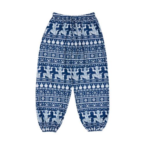 MAHANAKHON蓝色泰国黎明裤子L码