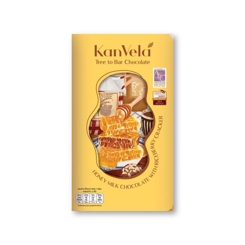 KANVELA CHOCOLATE 紫莓米饼牛奶巧克力蜂蜜味60g