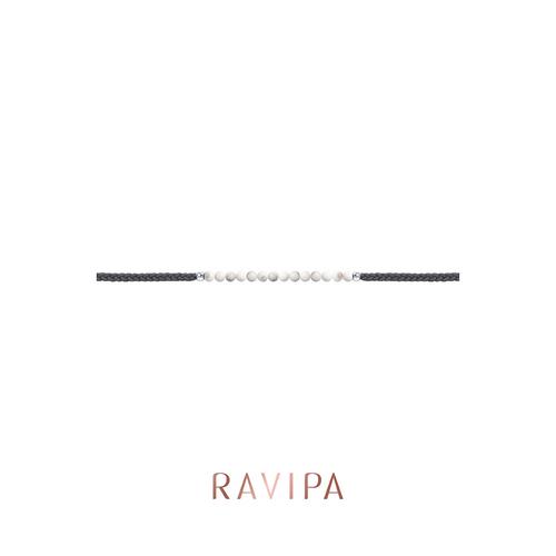 RAVIPA 财神白纹石手链