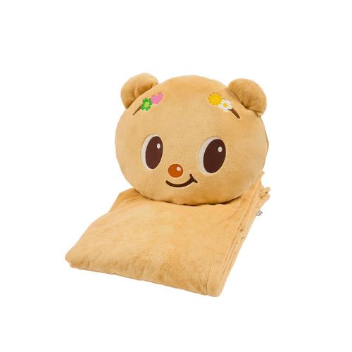 PASTELCREATIVE黄油小熊毛毯颈枕套装