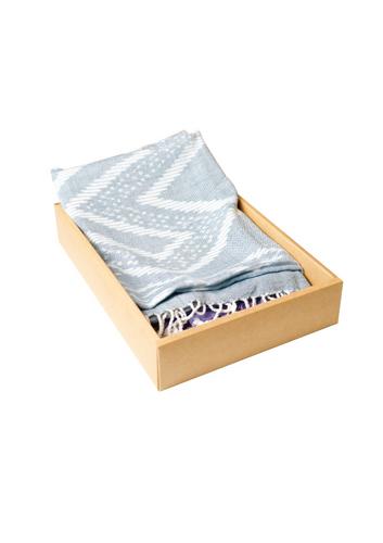 SUFFICIENCY ECONOMY LEARNIN手工扎染披肩蓝