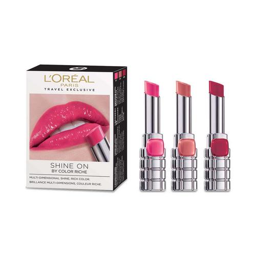 巴黎欧莱雅 L’ORÉAL 纷泽溢彩釉光唇膏3支装 (901 + 905 + 908)