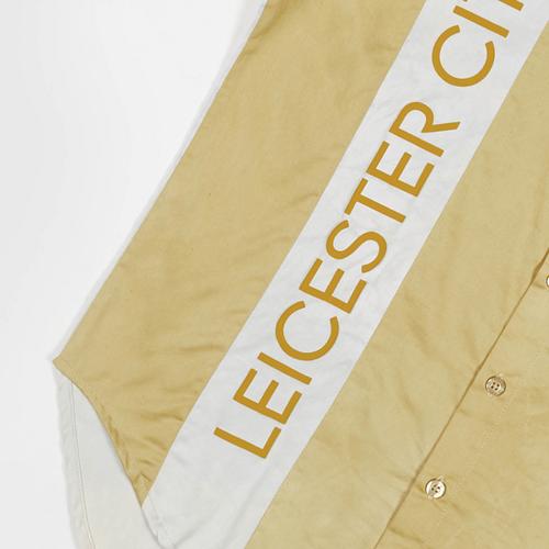 LCFC莱斯特城制造天然泰国植物染料晕染秋叶黄短袖休闲衬衫