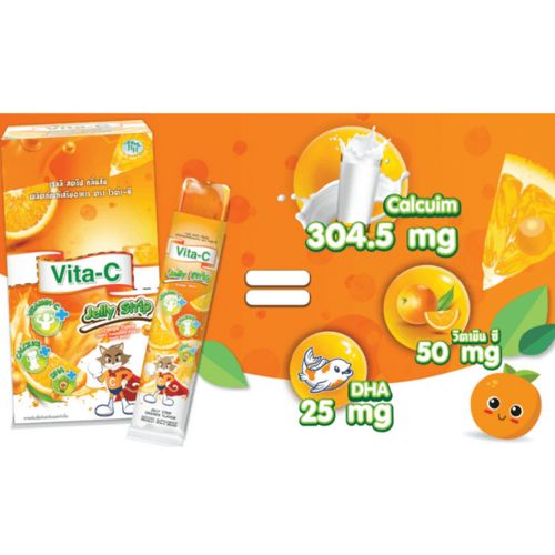 VITA-C 维他命橙子口味果冻条10条装