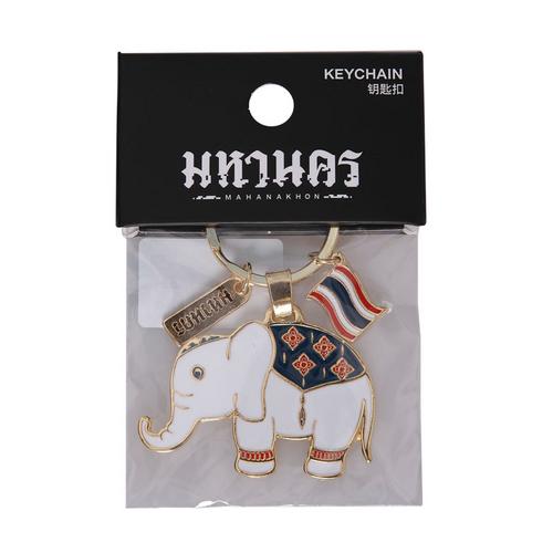 KINGPOWER泰国传统白色大象钥匙扣