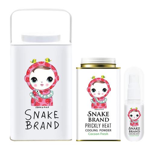 SNAKE BRAND泰国蛇牌爽身粉COCOON FRESH限量款套装（爽身粉140g、清凉喷雾30ml)