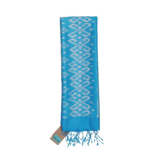 【直邮】WANPAN泰国手工纺织丝巾 - 深天蓝色 OTOP