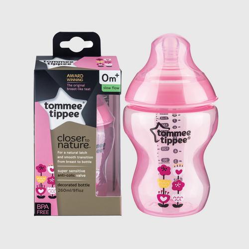 【直邮】TOMMIE TIPPEE粉红色婴儿奶瓶260ml