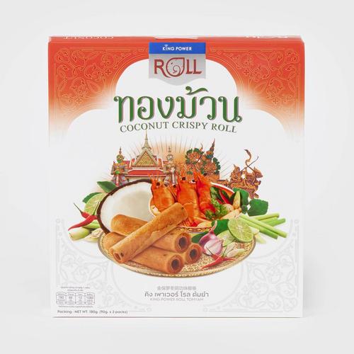 Kingpower roll金保罗冬阴功味芝麻椰奶蛋卷180g