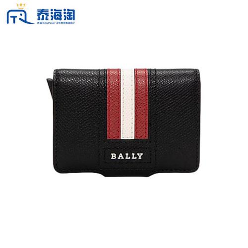 BALLY巴利黑色牛皮卡包