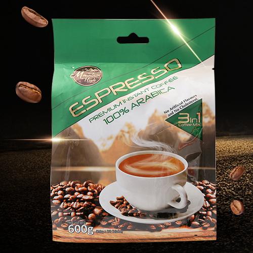 Mountain High三合一阿拉比咖啡豆速溶浓缩咖啡600g