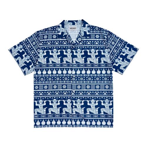 MAHANAKHON蓝色泰国黎明衬衫S码