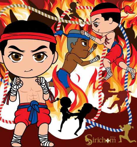 SIRICHOM 丝绸围巾f The True Warrio - Red