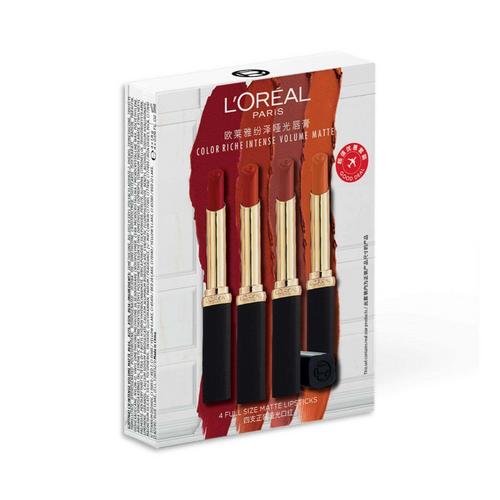 L'ORÉAL 欧莱雅纷泽哑光唇膏 4x1.8g【618限定】