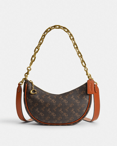 COACH蔻驰女士单肩马鞍包棕色【618限定】