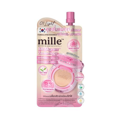 MILLE 哑光持妆气垫粉底 SPF50 PA+++（小样）- 01 亮肤色  6克