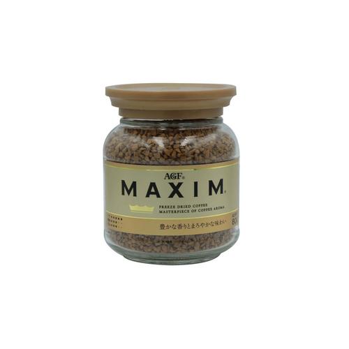 MAXIM日本原装进口冻干速溶无砂糖黑咖啡粉味浓香醇金罐80g（柔和特醇）