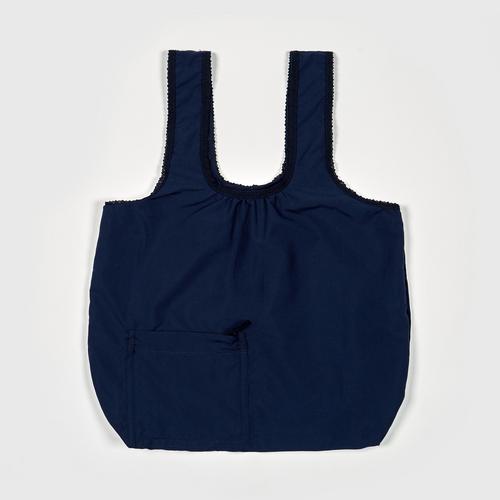 KINGPOWER泰式传统背心可折叠创意环保袋深蓝色