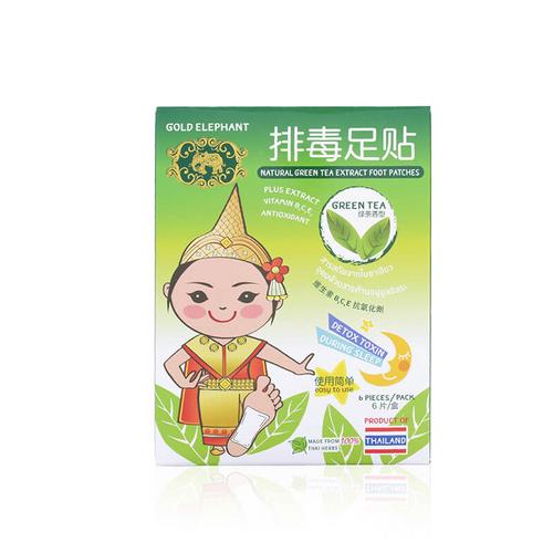 Gold Elephant金象解压舒缓疲劳足贴绿茶香型