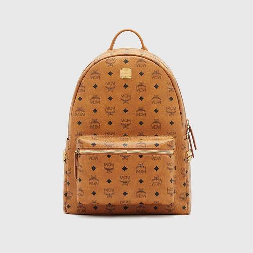 MCM MEDIUM STARK STUDDED 双肩背包 - 干邑色