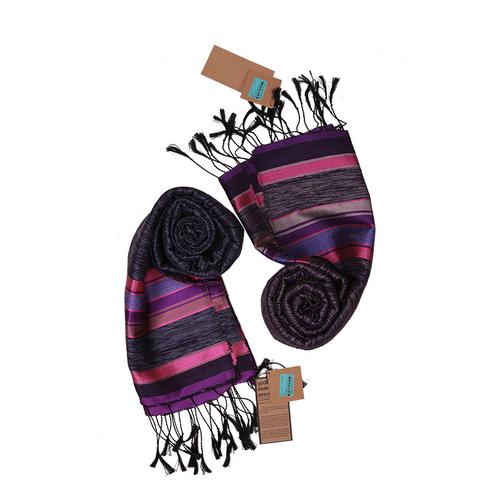 【直邮】WANPAN泰国丝绸围巾 - 紫色系混搭 OTOP