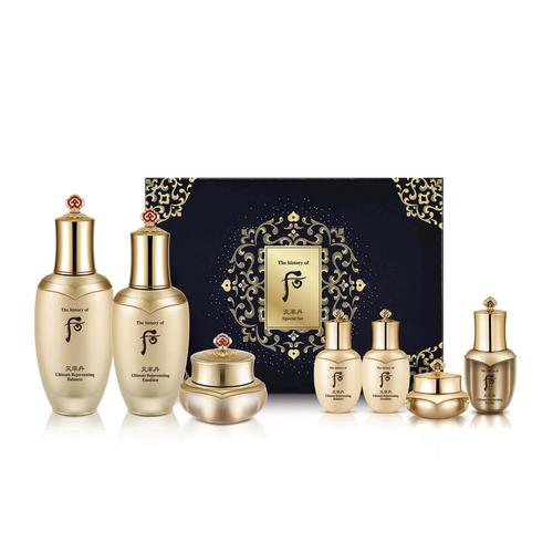 后 THE HISTORY OF WHOO 天率丹套装 (率滋养液150ml + 率滋养乳110ml + 率滋养霜10ml + 率滋养液25ml
+ 率滋养乳25ml + 率滋养霜5ml + 精华液8ml)