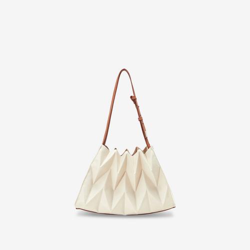 PAVI STUDIO W-Gyoza Shoulder Bag - Cream/棕色