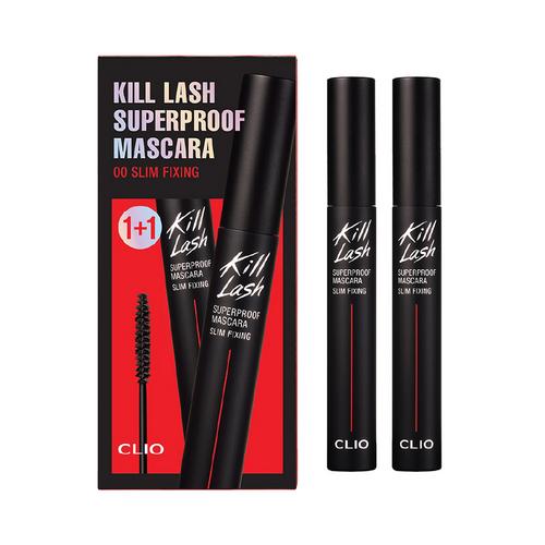 CLIO 珂莱欧 杀手睫毛强效防水睫毛膏 1+1超值套装 000 纤细定型   7克*2