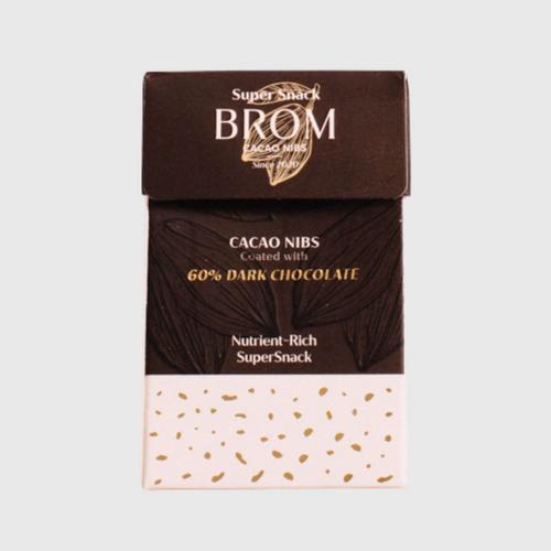 BROM60%黑巧克力可可豆粒35克