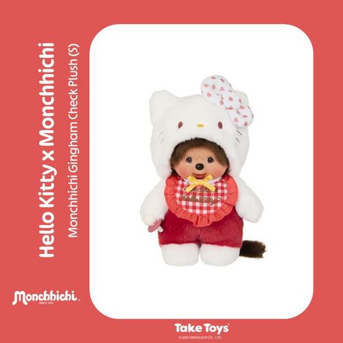MonchhichiHello Kitty X Monchhichi 格子围裙 (S)
