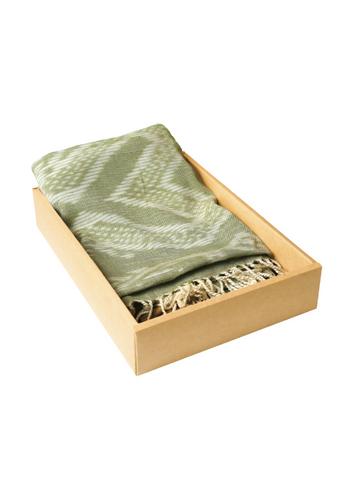 SUFFICIENCY ECONOMY LEARNIN 手工扎染披肩绿