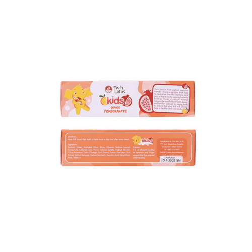【保税发货】TWIN LOTUS双莲优乳益齿儿童牙膏香橙&石榴50g【618限定】