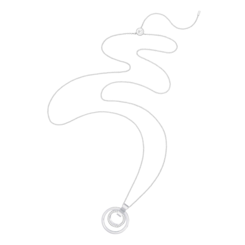 【国际品牌】SWAROVSKI施华洛世奇白色镀铑空心吊坠项链75/2.5 x 3 cm