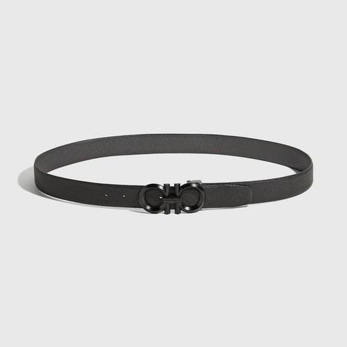 SALVATORE FERRAGAMO菲拉格慕黑色皮带头男士皮带105cm