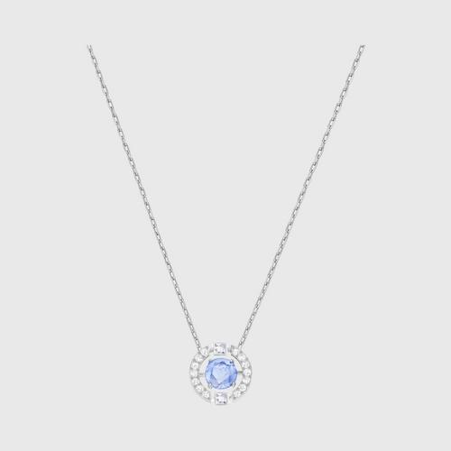 【国际品牌】SWAROVSKI施华洛世奇闪耀之舞圆形蓝水晶项链38cm