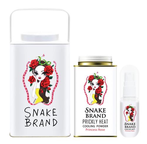 SNAKE BRAND泰国蛇牌爽身粉PRINCESS ROSE限量款套装（爽身粉140g、清凉喷雾30ml)