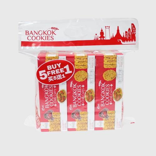 bangkok cookies曼谷小厨咖喱蟹米饼600g(6盒装）