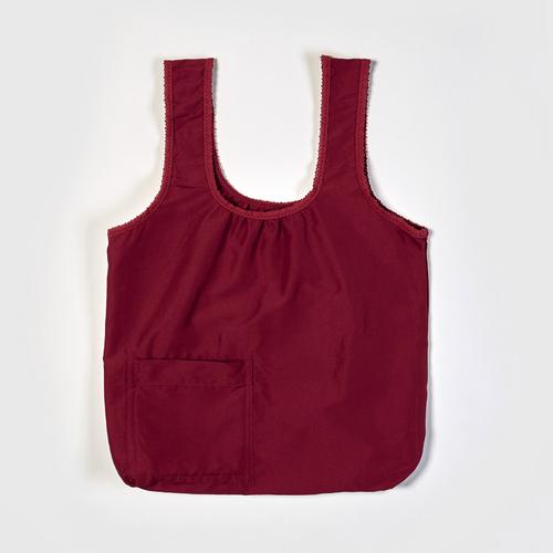 KINGPOWER泰式传统背心可折叠创意环保袋酒红色