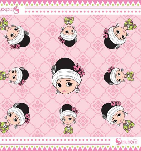 SIRICHOM 丝绸围巾f Four Parts - Pink