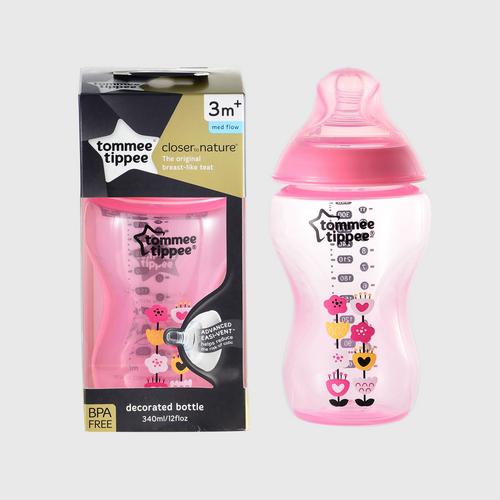 【直邮】TOMMIE TIPPEE粉色婴儿奶瓶340ml