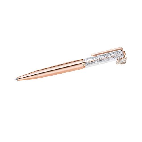 施华洛世奇 SWAROVSKI CRYSTALLINE SWAN 圆珠笔, 镀玫瑰金色调颜色: 白色尺寸: 14.3x1 厘米
